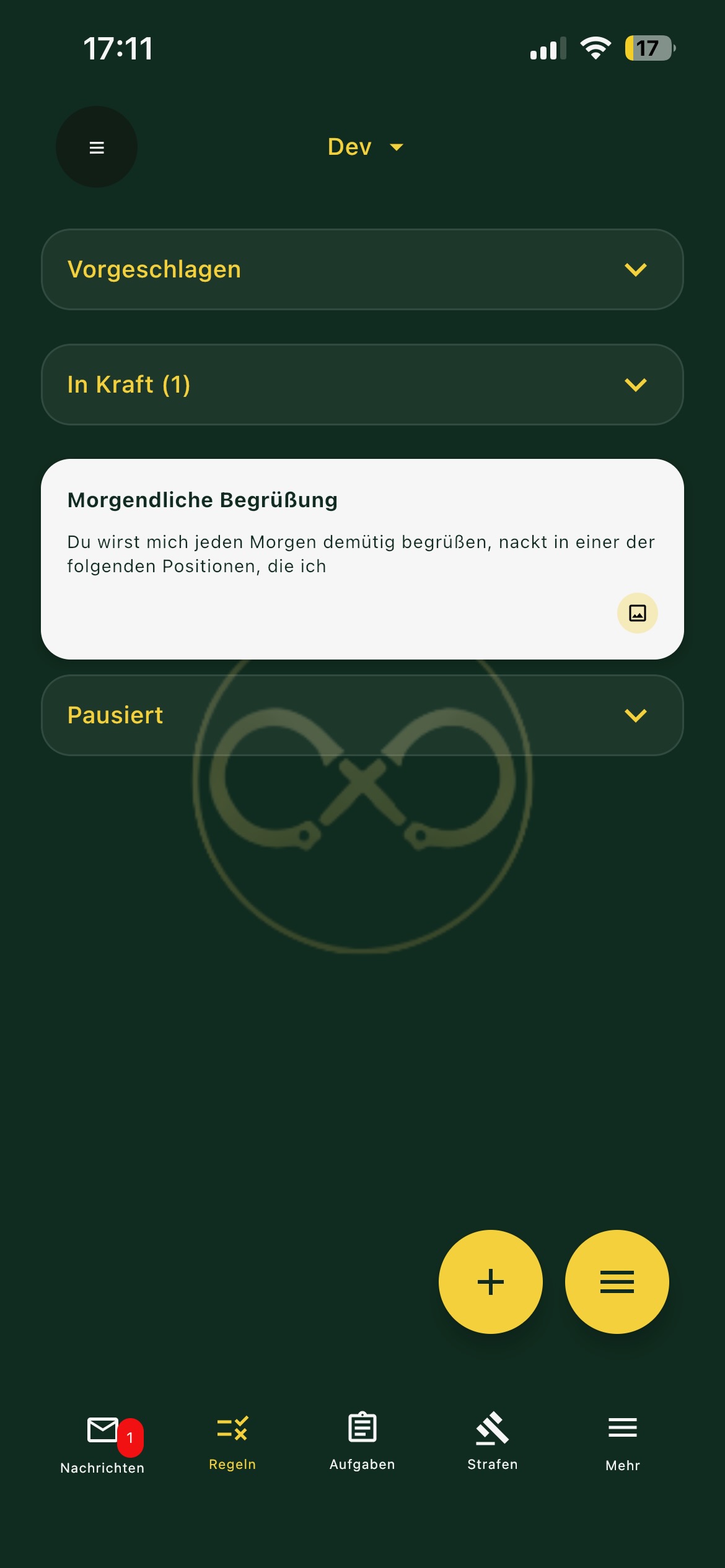 Regeln, Vorlagen & Kategorien